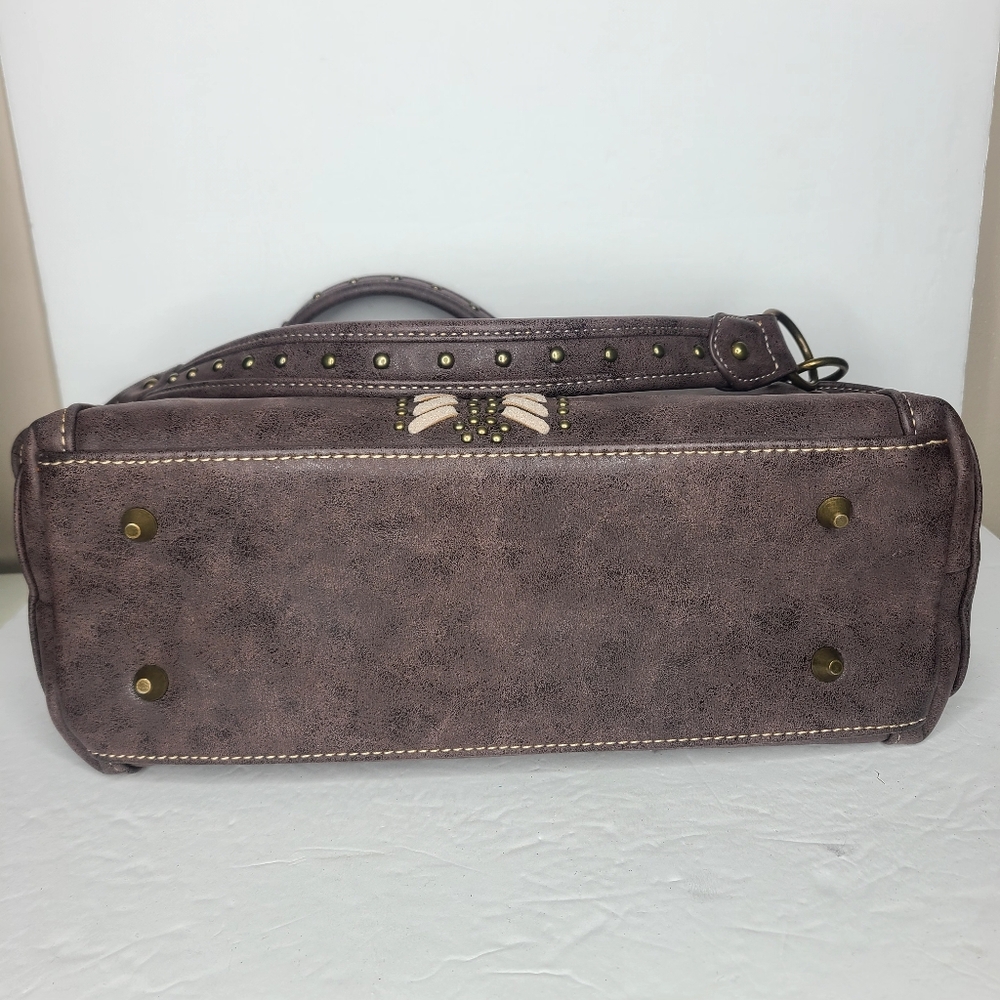 Montana West Azted Concealed Carry Satchel And Wallet‎ Set Coffee - Picture 5 of 10